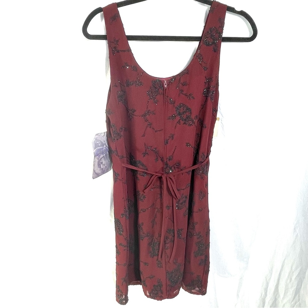 Carmen Desiree' Company NWT Evening Beaded Burgundy Dress- Made in USA-Holiday/8
